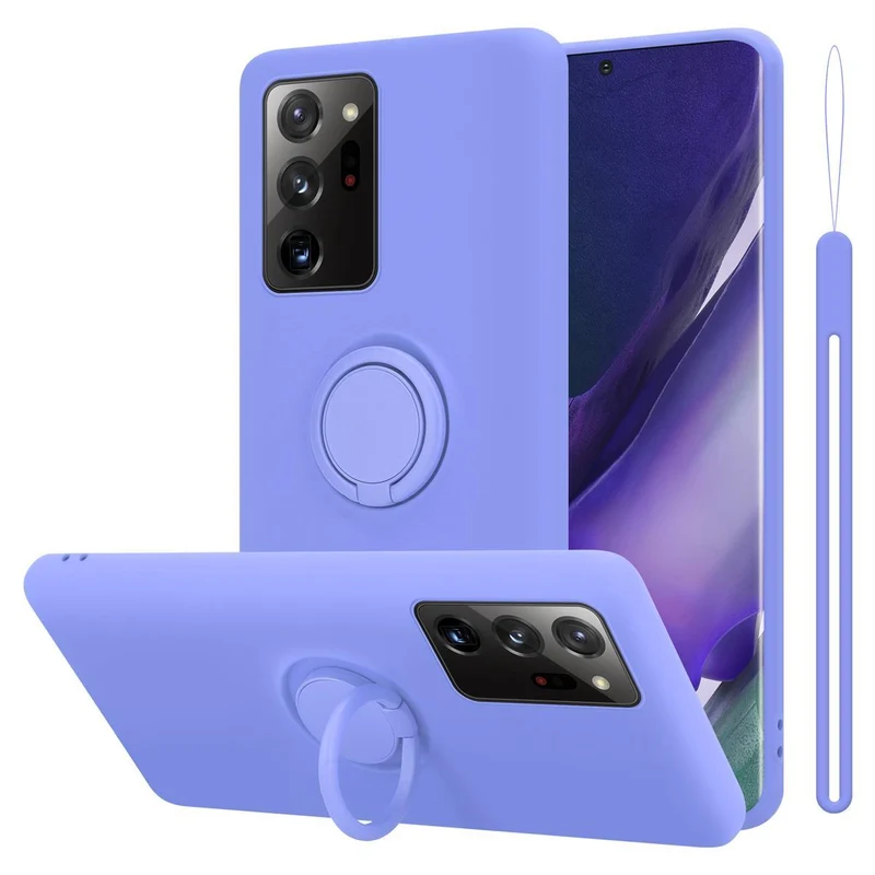 Cadorabo Hülle kompatibel mit Samsung Galaxy NOTE 20 ULTRA Schutzhülle aus flexiblem TPU Silikon mit Ring