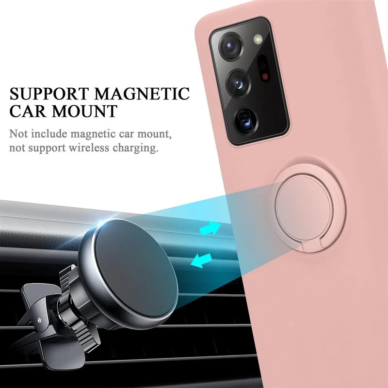 Cadorabo Hülle kompatibel mit Samsung Galaxy NOTE 20 ULTRA Schutzhülle aus flexiblem TPU Silikon mit Ring