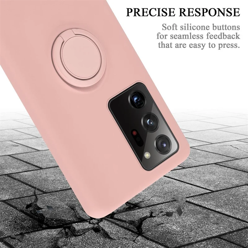 Cadorabo Hülle kompatibel mit Samsung Galaxy NOTE 20 ULTRA Schutzhülle aus flexiblem TPU Silikon mit Ring