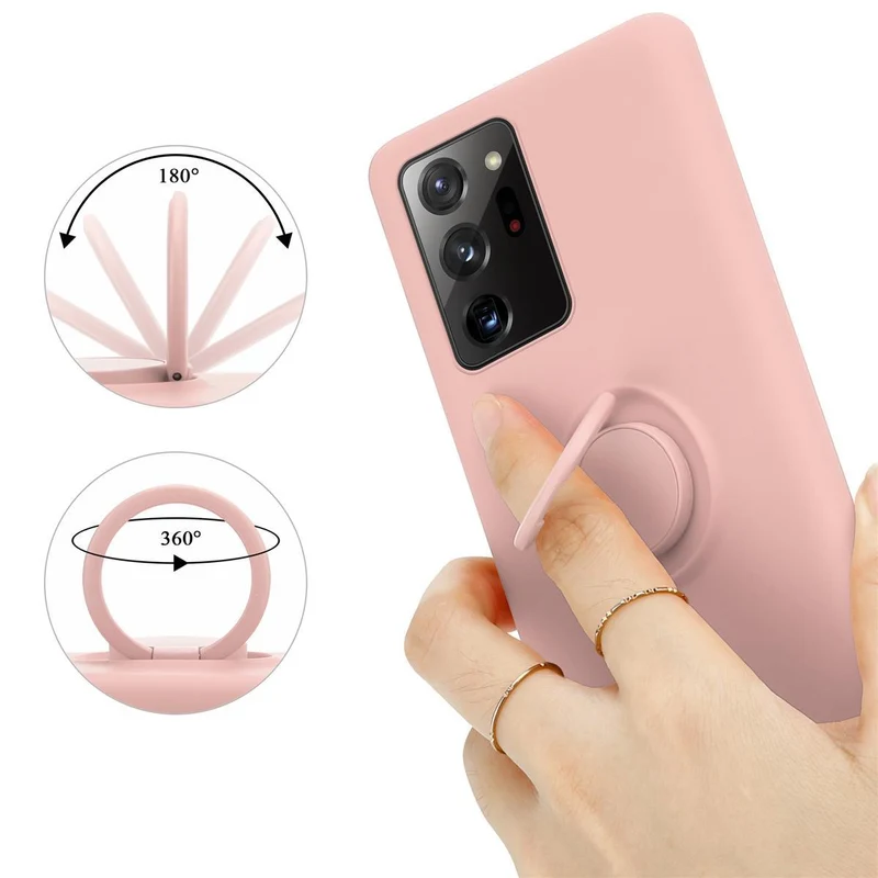 Cadorabo Hülle kompatibel mit Samsung Galaxy NOTE 20 ULTRA Schutzhülle aus flexiblem TPU Silikon mit Ring