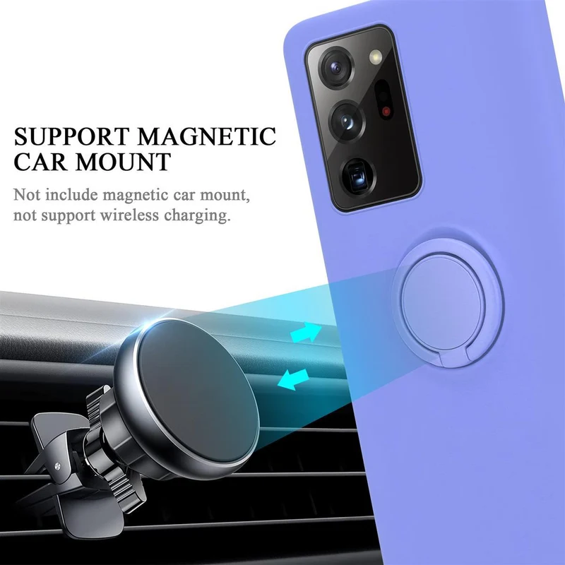 Cadorabo Hülle kompatibel mit Samsung Galaxy NOTE 20 ULTRA Schutzhülle aus flexiblem TPU Silikon mit Ring