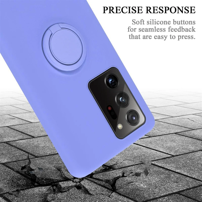 Cadorabo Hülle kompatibel mit Samsung Galaxy NOTE 20 ULTRA Schutzhülle aus flexiblem TPU Silikon mit Ring