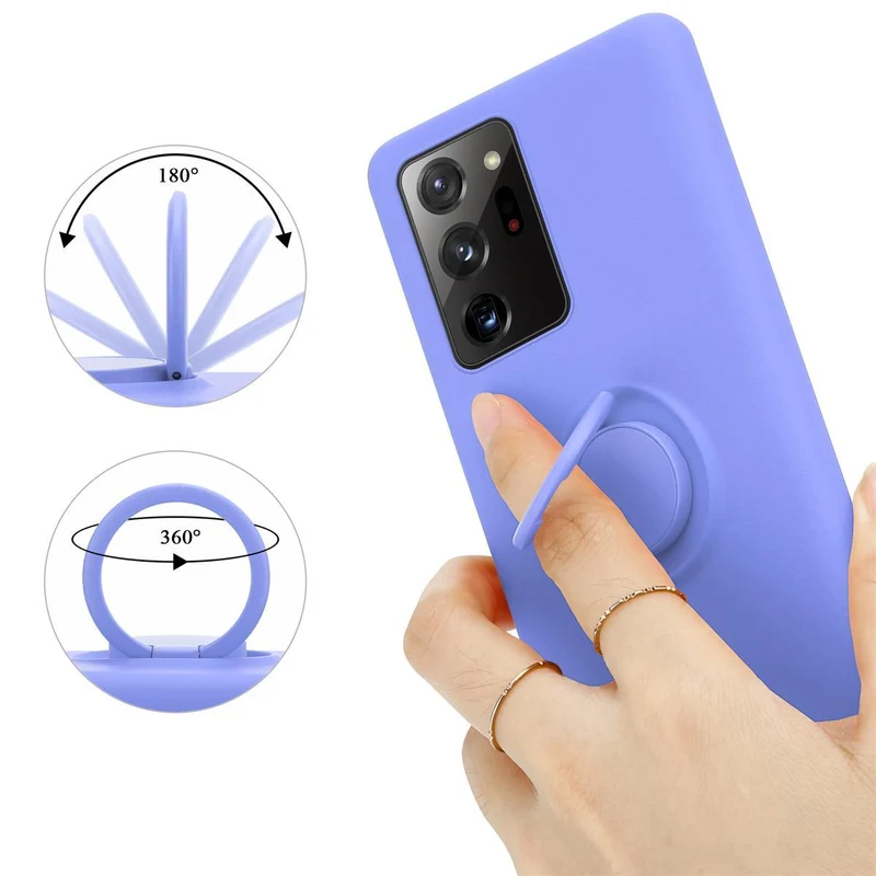 Cadorabo Hülle kompatibel mit Samsung Galaxy NOTE 20 ULTRA Schutzhülle aus flexiblem TPU Silikon mit Ring