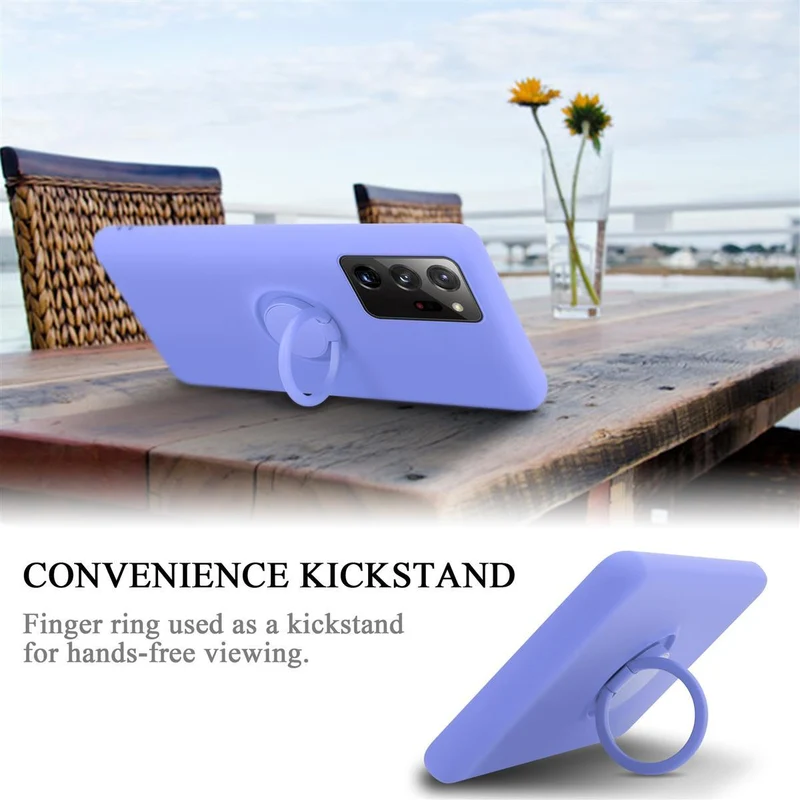 Cadorabo Hülle kompatibel mit Samsung Galaxy NOTE 20 ULTRA Schutzhülle aus flexiblem TPU Silikon mit Ring