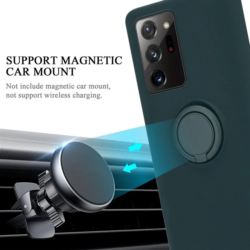 Cadorabo Hülle kompatibel mit Samsung Galaxy NOTE 20 ULTRA Schutzhülle aus flexiblem TPU Silikon mit Ring