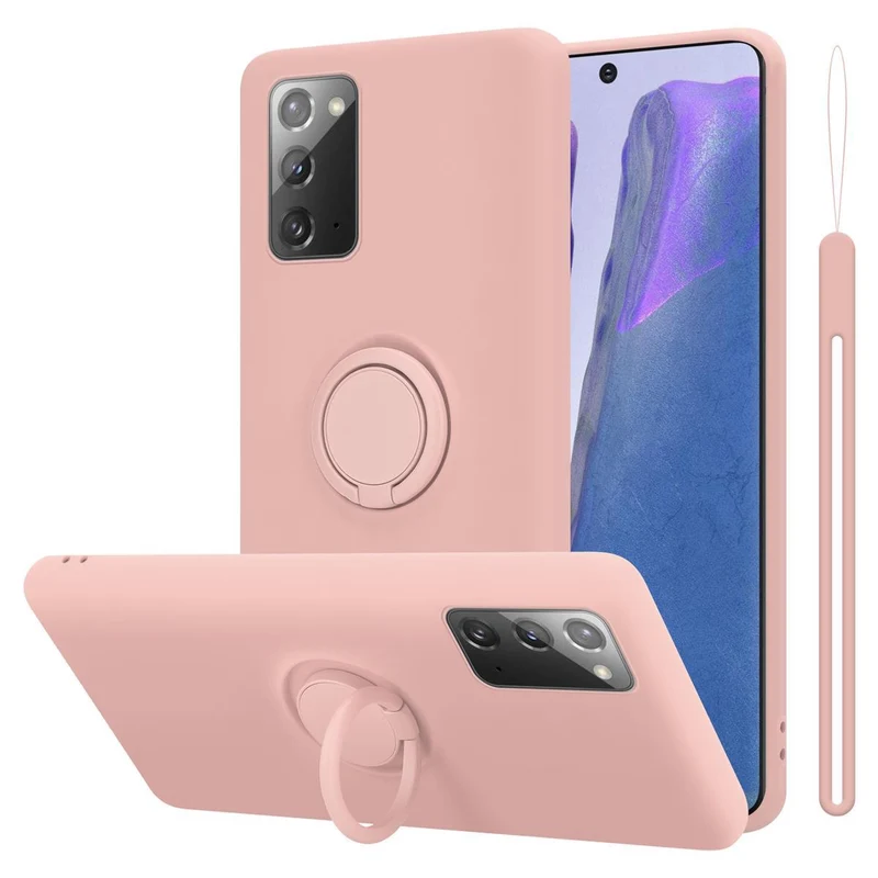 Cadorabo Hülle kompatibel mit Samsung Galaxy NOTE 20 Schutzhülle aus flexiblem TPU Silikon mit Ring