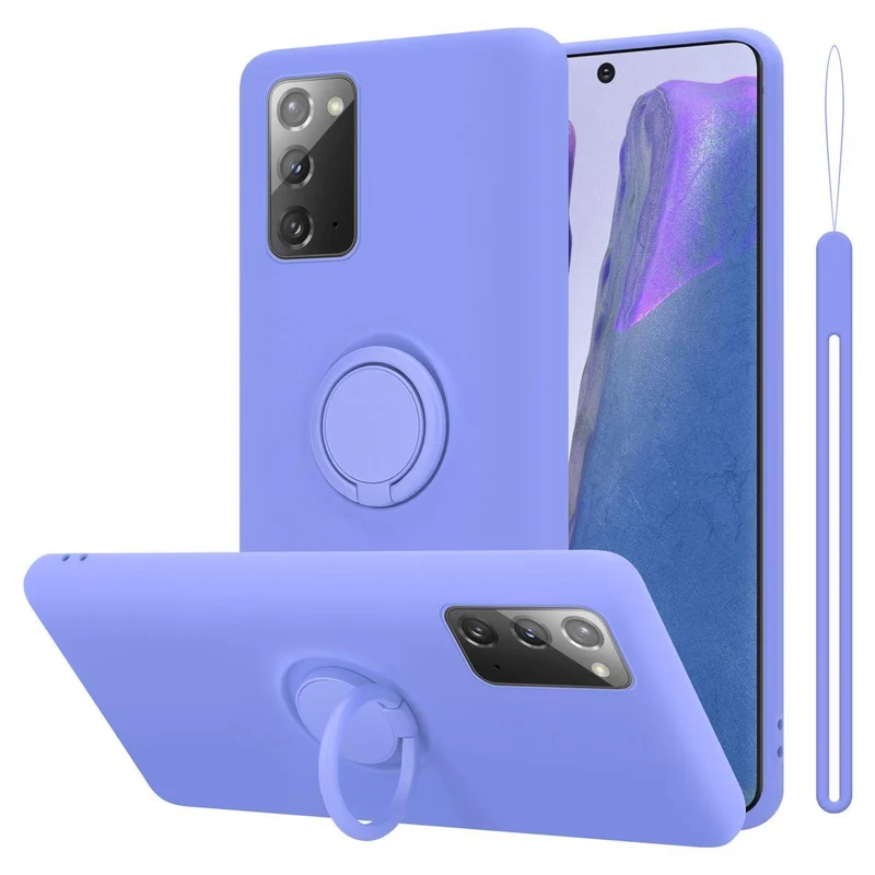 Cadorabo Hülle kompatibel mit Samsung Galaxy NOTE 20 Schutzhülle aus flexiblem TPU Silikon mit Ring