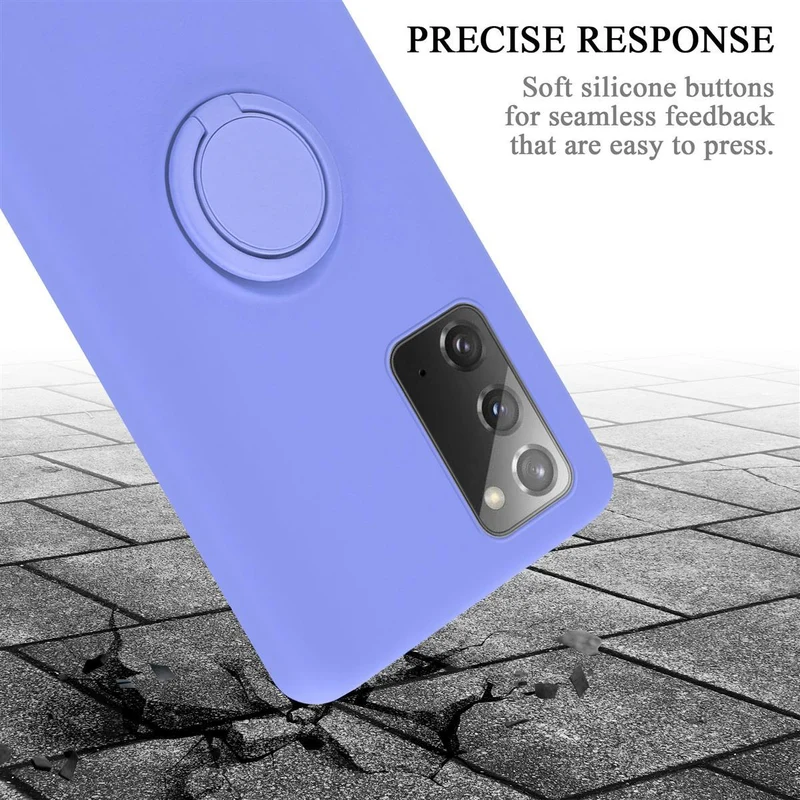Cadorabo Hülle kompatibel mit Samsung Galaxy NOTE 20 Schutzhülle aus flexiblem TPU Silikon mit Ring