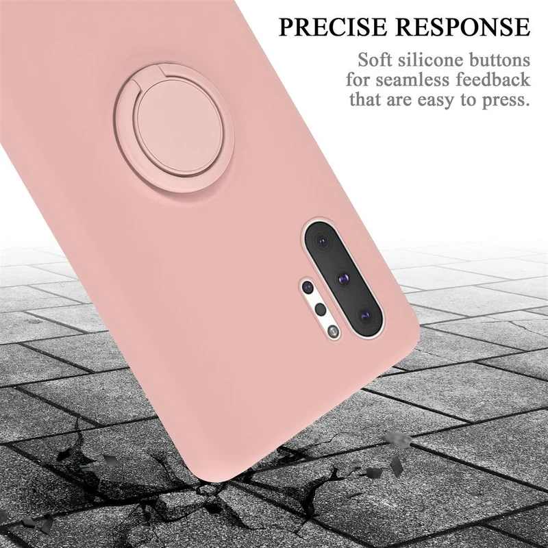 Cadorabo Hülle kompatibel mit Samsung Galaxy NOTE 10 PLUS Schutzhülle aus flexiblem TPU Silikon mit Ring
