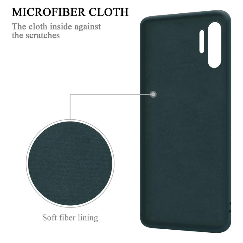 Cadorabo Hülle kompatibel mit Samsung Galaxy NOTE 10 PLUS Schutzhülle aus flexiblem TPU Silikon mit Ring