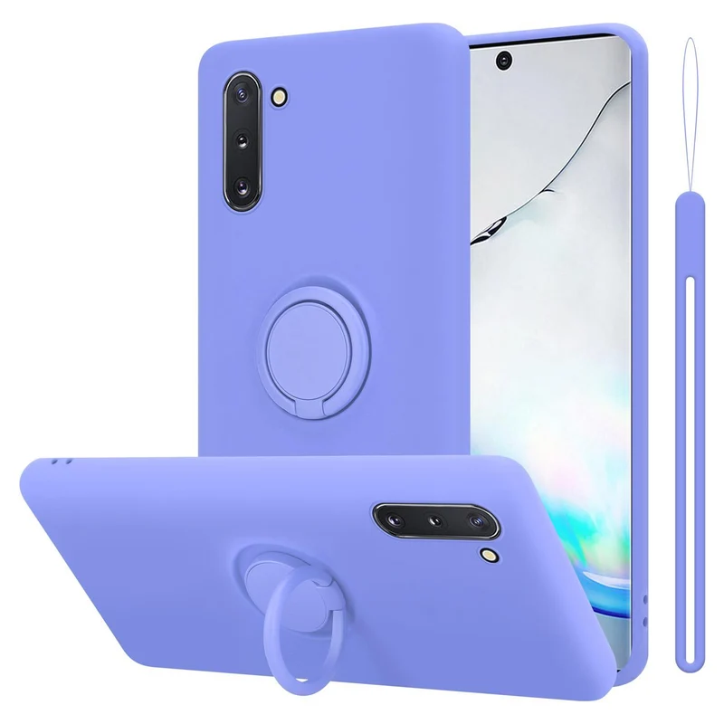 Cadorabo Hülle kompatibel mit Samsung Galaxy NOTE 10 Schutzhülle aus flexiblem TPU Silikon mit Ring