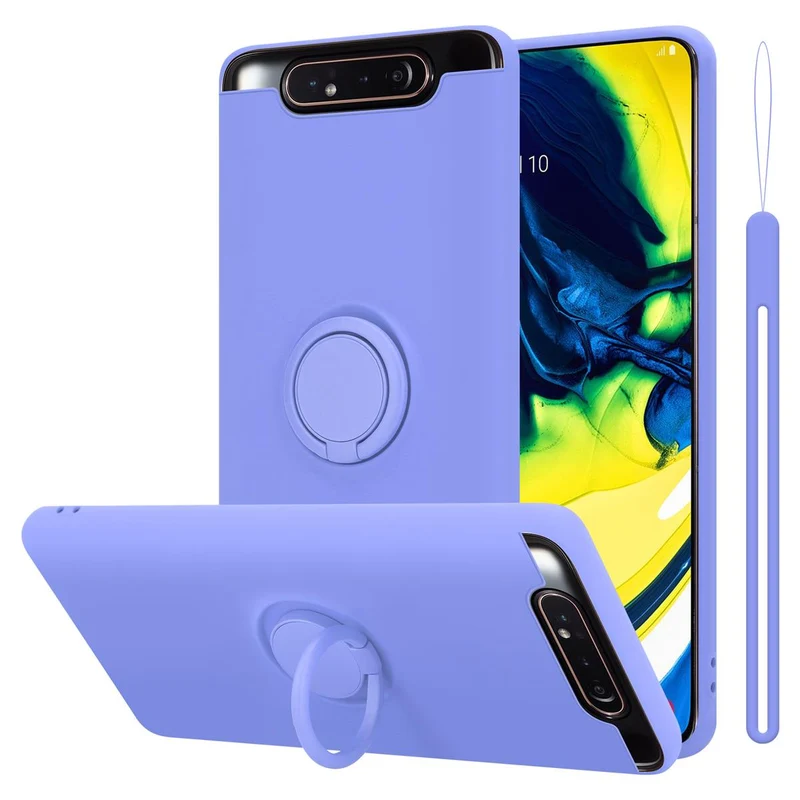 Cadorabo Hülle kompatibel mit Samsung Galaxy A80 / A90 4G Schutzhülle aus flexiblem TPU Silikon mit Ring