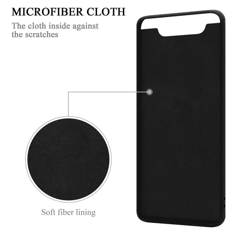 Cadorabo Hülle kompatibel mit Samsung Galaxy A80 / A90 4G Schutzhülle aus flexiblem TPU Silikon mit Ring