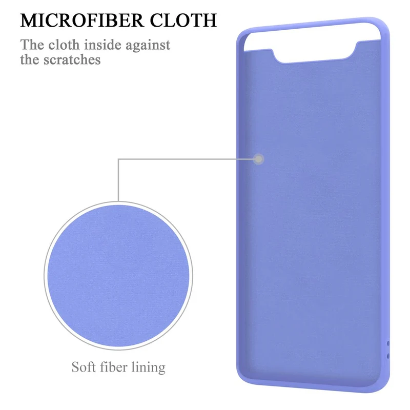 Cadorabo Hülle kompatibel mit Samsung Galaxy A80 / A90 4G Schutzhülle aus flexiblem TPU Silikon mit Ring