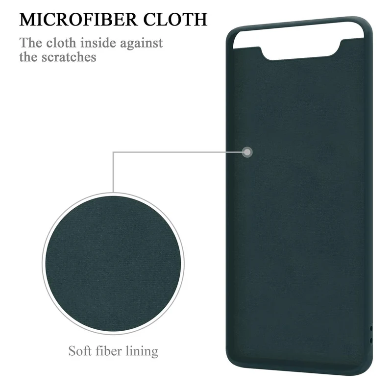 Cadorabo Hülle kompatibel mit Samsung Galaxy A80 / A90 4G Schutzhülle aus flexiblem TPU Silikon mit Ring
