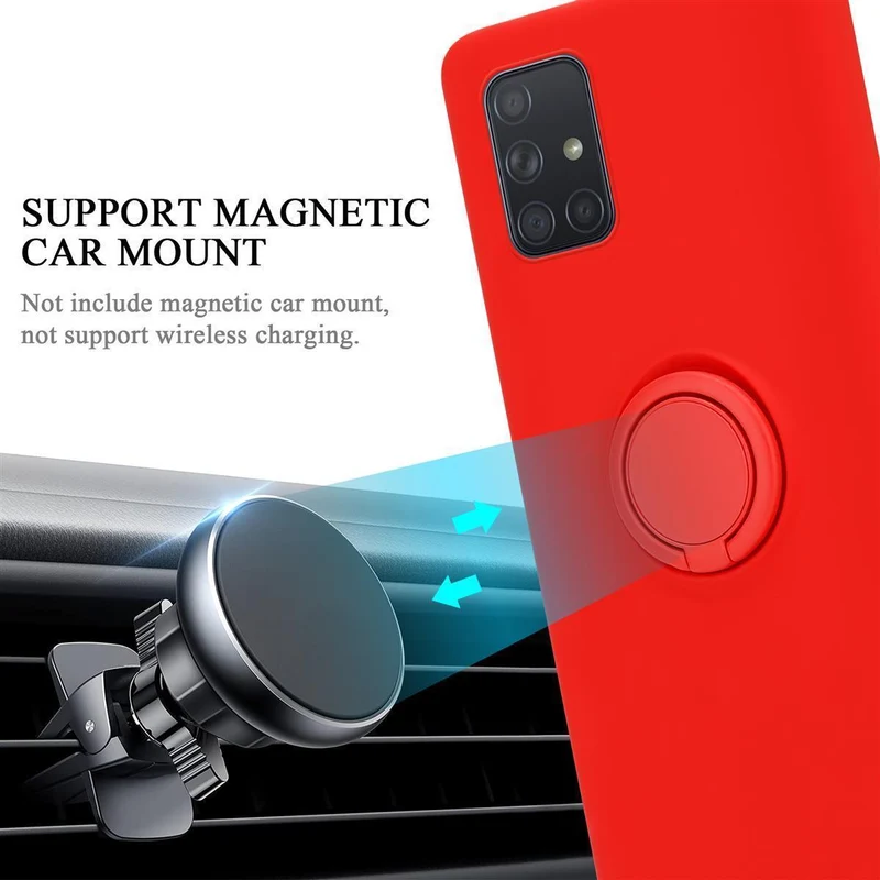 Cadorabo Hülle kompatibel mit Samsung Galaxy A71 4G Schutzhülle aus flexiblem TPU Silikon mit Ring