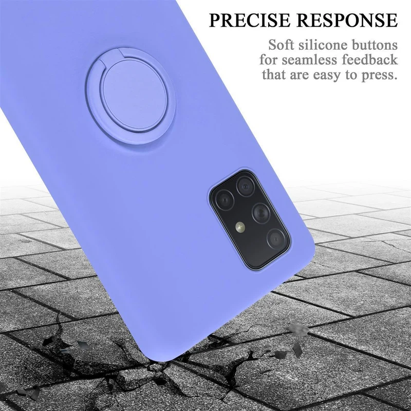 Cadorabo Hülle kompatibel mit Samsung Galaxy A71 4G Schutzhülle aus flexiblem TPU Silikon mit Ring