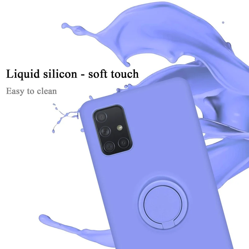 Cadorabo Hülle kompatibel mit Samsung Galaxy A71 4G Schutzhülle aus flexiblem TPU Silikon mit Ring