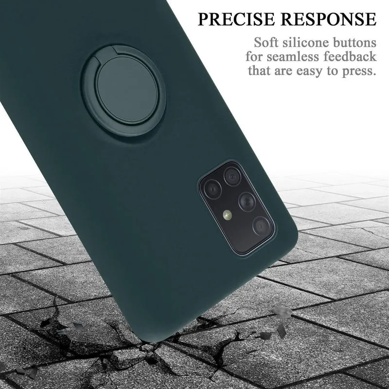Cadorabo Hülle kompatibel mit Samsung Galaxy A71 4G Schutzhülle aus flexiblem TPU Silikon mit Ring