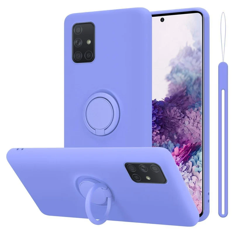 Cadorabo Hülle kompatibel mit Samsung Galaxy A71 5G Schutzhülle aus flexiblem TPU Silikon mit Ring