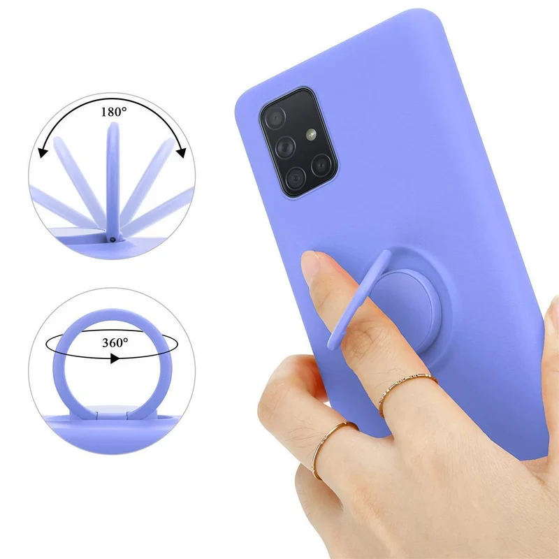 Cadorabo Hülle kompatibel mit Samsung Galaxy A71 5G Schutzhülle aus flexiblem TPU Silikon mit Ring