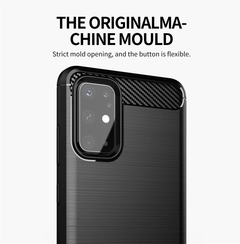 Cadorabo Hülle für Samsung Galaxy S20 Schutzhülle aus flexiblem TPU Silikon in Edelstahl-Karbonfaser Optik