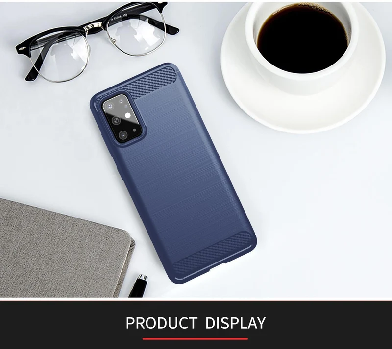 Cadorabo Hülle für Samsung Galaxy S20 Schutzhülle aus flexiblem TPU Silikon in Edelstahl-Karbonfaser Optik