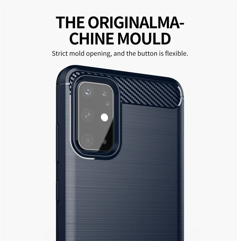 Cadorabo Hülle für Samsung Galaxy S20 Schutzhülle aus flexiblem TPU Silikon in Edelstahl-Karbonfaser Optik