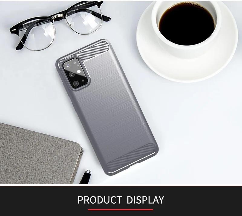 Cadorabo Hülle für Samsung Galaxy S20 Schutzhülle aus flexiblem TPU Silikon in Edelstahl-Karbonfaser Optik