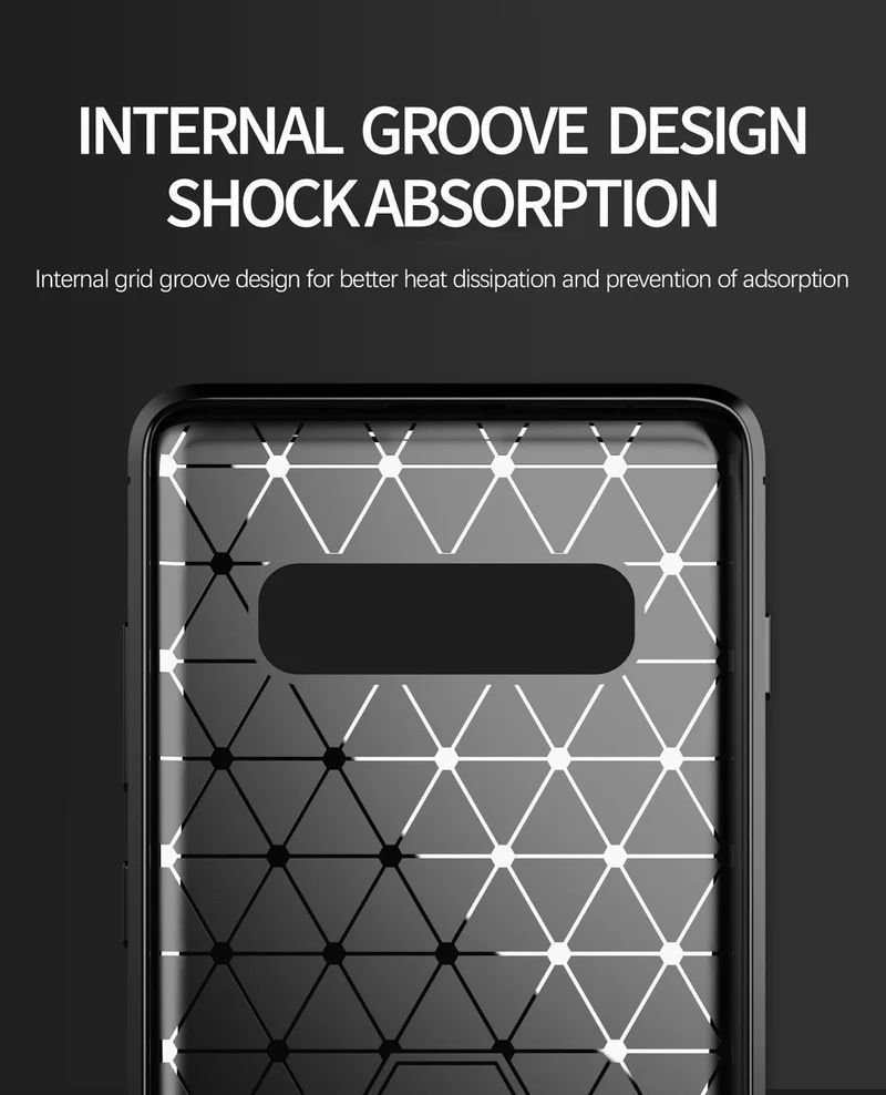 Cadorabo Hülle für Samsung Galaxy S10 4G Schutzhülle aus flexiblem TPU Silikon in Edelstahl-Karbonfaser Optik
