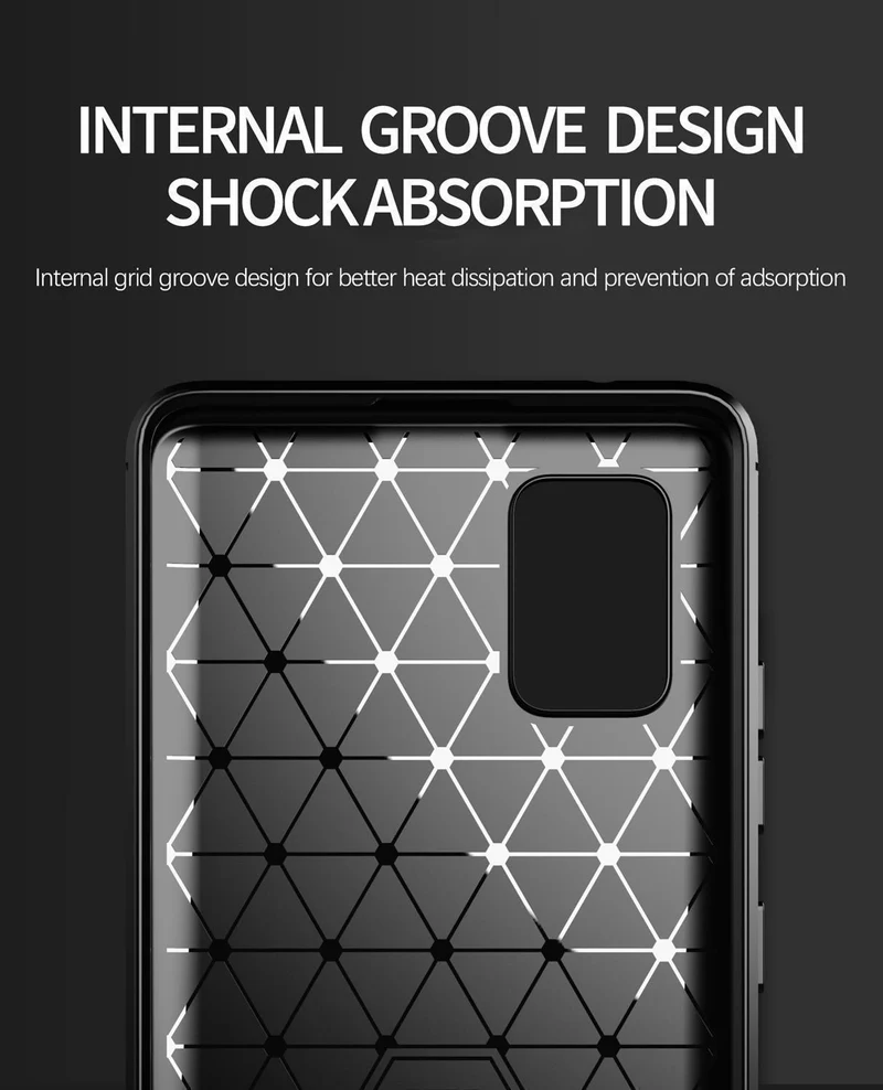 Cadorabo Hülle für Samsung Galaxy A51 5G Schutzhülle aus flexiblem TPU Silikon in Edelstahl-Karbonfaser Optik