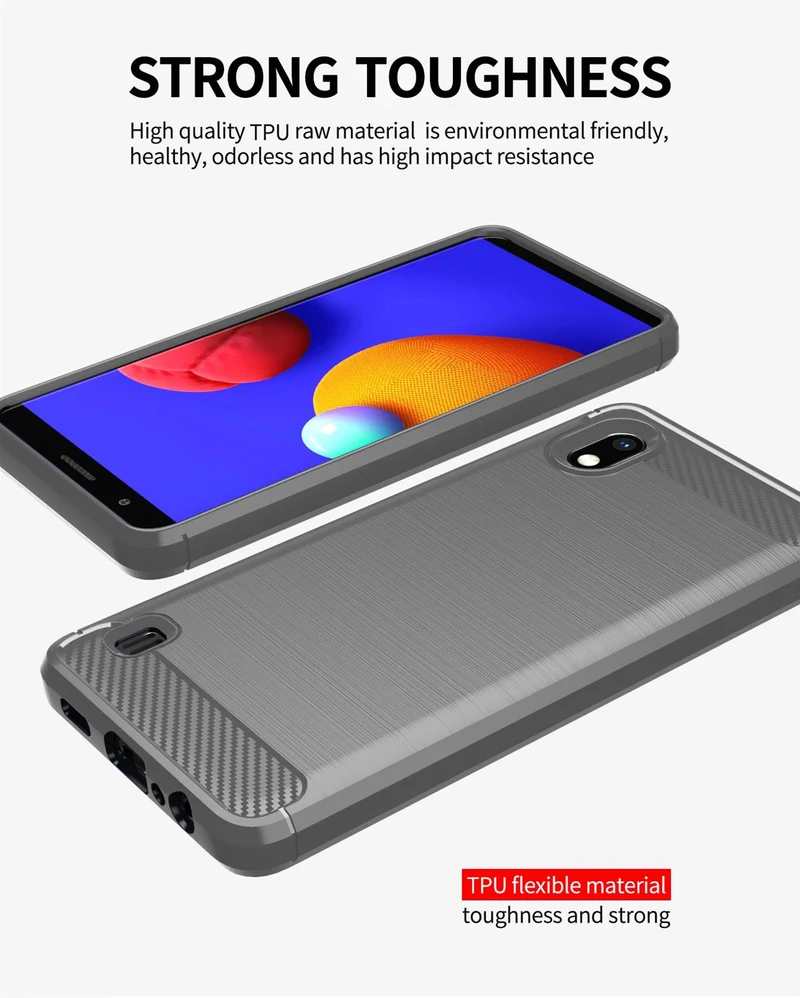 Cadorabo Hülle für Samsung Galaxy A10 / M10 Schutzhülle aus flexiblem TPU Silikon in Edelstahl-Karbonfaser Optik