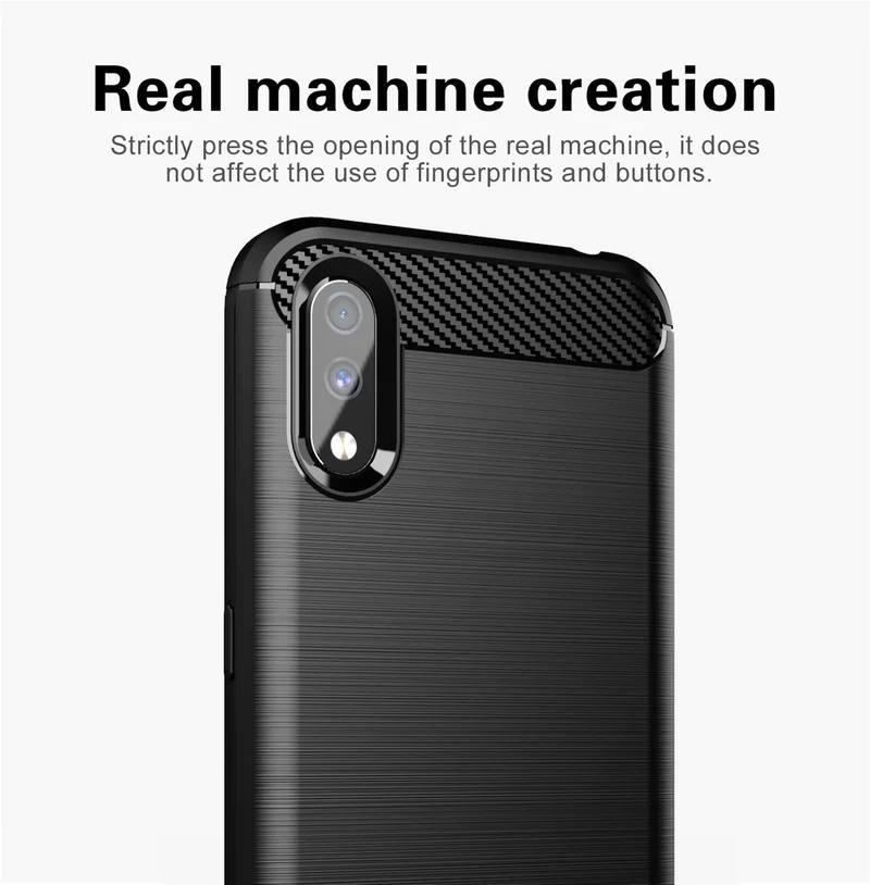 Cadorabo Hülle für Samsung Galaxy A01 Schutzhülle aus flexiblem TPU Silikon in Edelstahl-Karbonfaser Optik