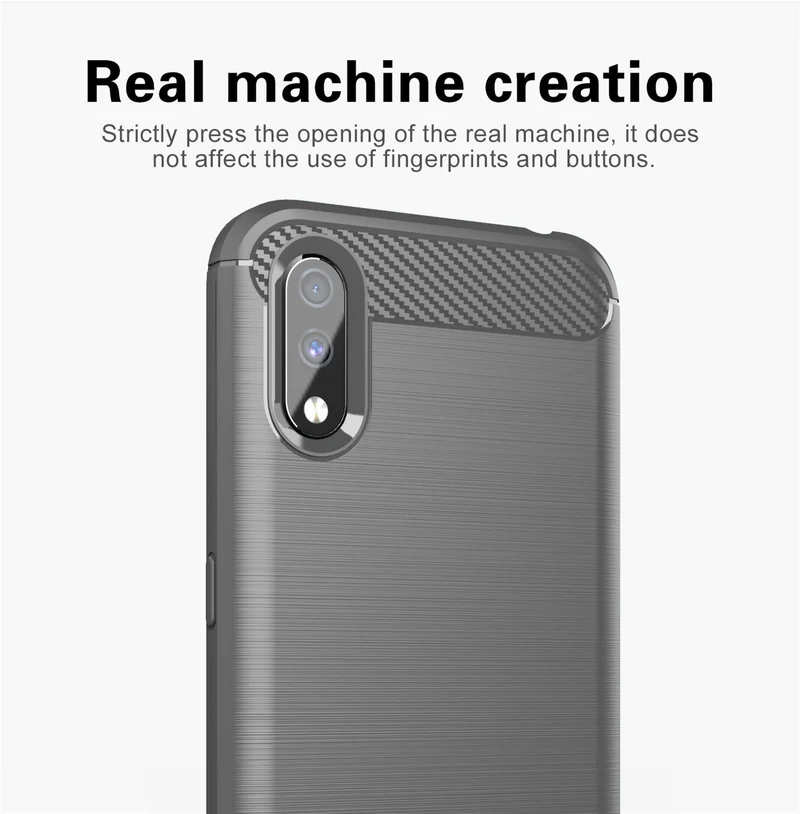 Cadorabo Hülle für Samsung Galaxy A01 Schutzhülle aus flexiblem TPU Silikon in Edelstahl-Karbonfaser Optik