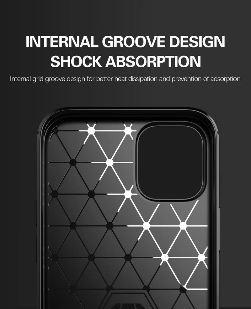 Cadorabo Hülle für Apple iPhone 12 MINI Schutzhülle aus flexiblem TPU Silikon in Edelstahl-Karbonfaser Optik