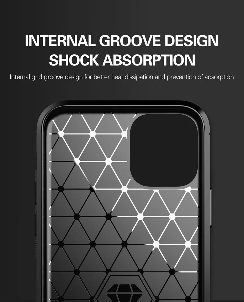 Cadorabo Hülle für Apple iPhone 11 PRO Schutzhülle aus flexiblem TPU Silikon in Edelstahl-Karbonfaser Optik