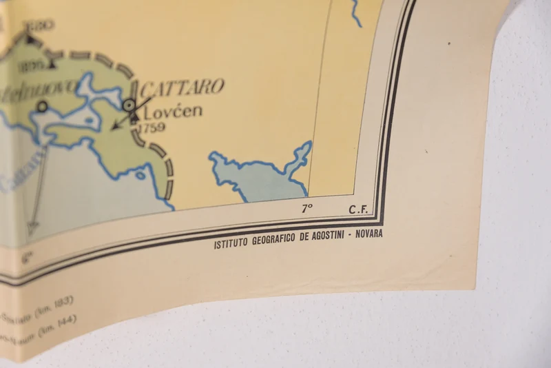 Geografische Karte mit den Grenzen des italienischen Dalmatiens