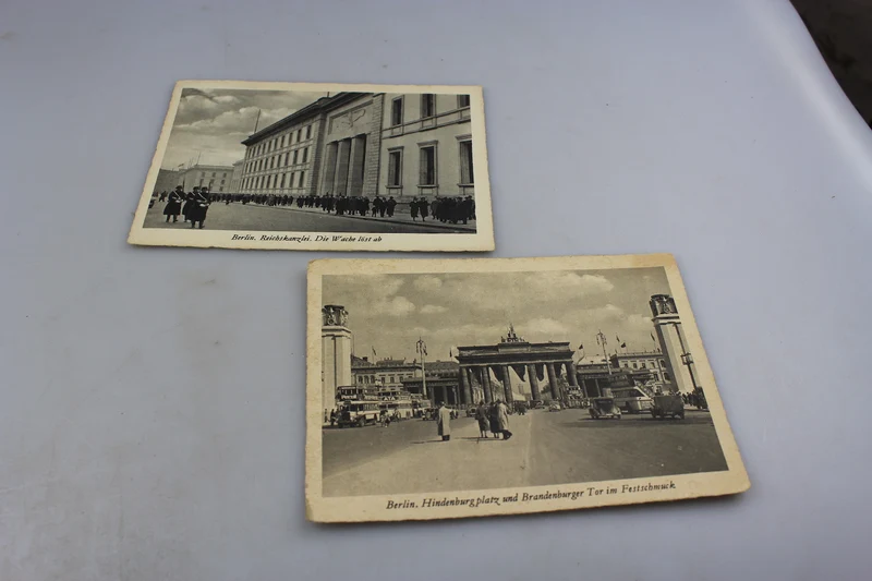Postkartenpaar Stadt Berlin, Kanzleramt und Brandenburger Tor