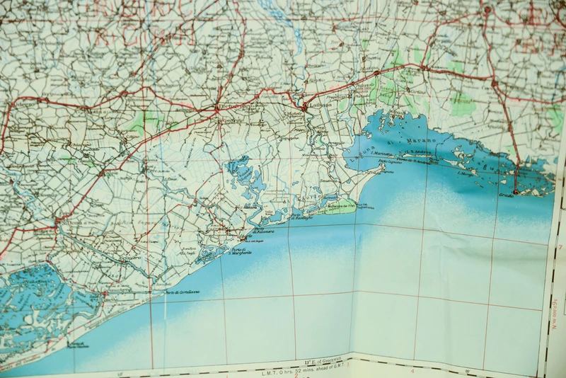 Militärische topografische Karte der USAAF von Udine 1943