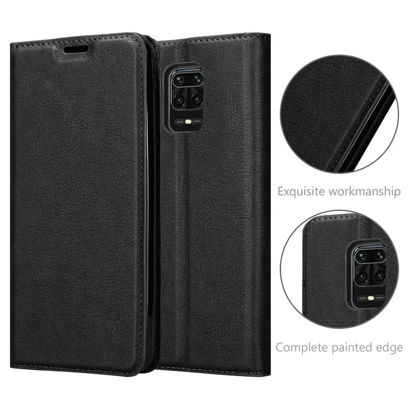 Cadorabo Hülle kompatibel mit Xiaomi RedMi NOTE 9 PRO / NOTE 9S Schutzhülle mit Magnetverschluss, Standfunktion und Kartenfach