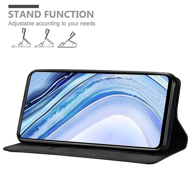 Cadorabo Hülle kompatibel mit Xiaomi RedMi NOTE 9 PRO / NOTE 9S Schutzhülle mit Magnetverschluss, Standfunktion und Kartenfach