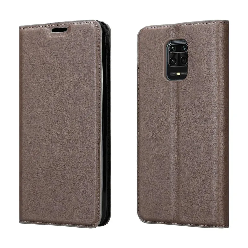 Cadorabo Hülle kompatibel mit Xiaomi RedMi NOTE 9 PRO / NOTE 9S Schutzhülle mit Magnetverschluss, Standfunktion und Kartenfach