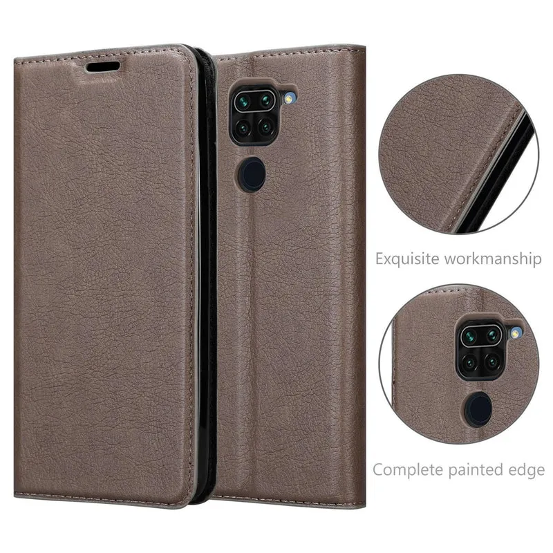 Cadorabo Hülle kompatibel mit Xiaomi RedMi NOTE 9 Schutzhülle mit Magnetverschluss, Standfunktion und Kartenfach
