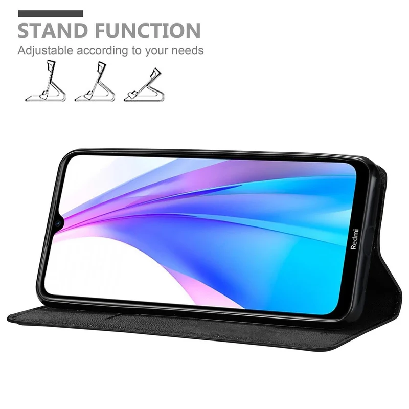 Cadorabo Hülle kompatibel mit Xiaomi RedMi NOTE 8T Schutzhülle mit Magnetverschluss, Standfunktion und Kartenfach