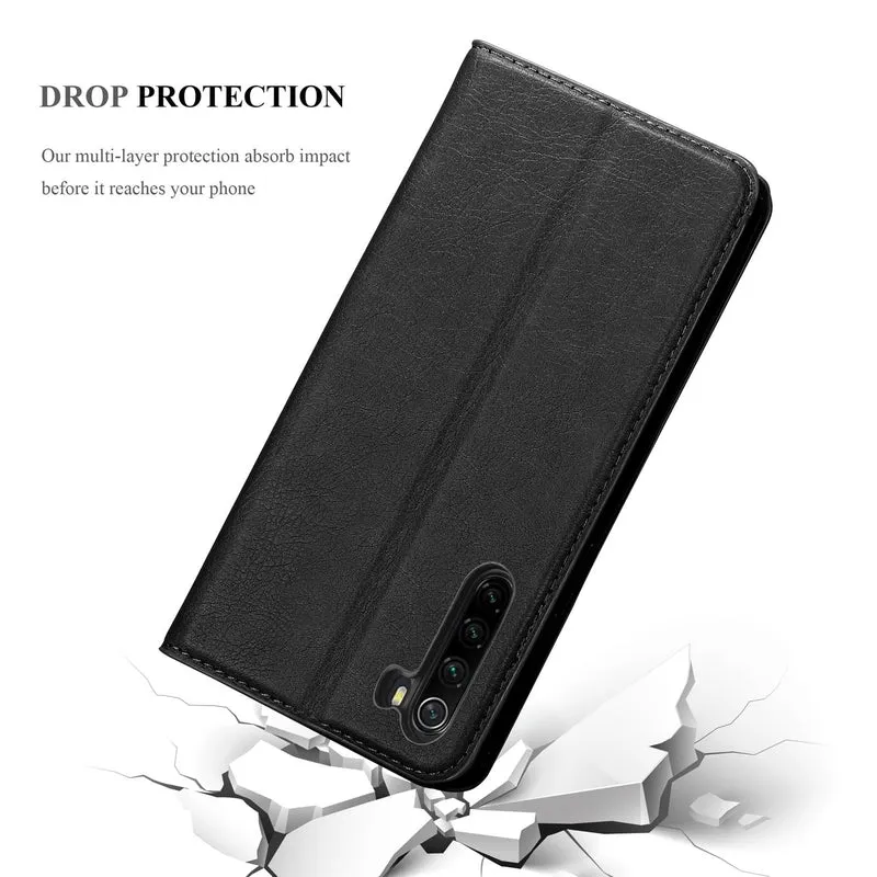 Cadorabo Hülle kompatibel mit Xiaomi RedMi NOTE 8 Schutzhülle mit Magnetverschluss, Standfunktion und Kartenfach