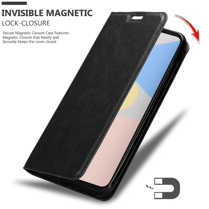 Cadorabo Hülle kompatibel mit Google PIXEL 4A Schutzhülle mit Magnetverschluss, Standfunktion und Kartenfach