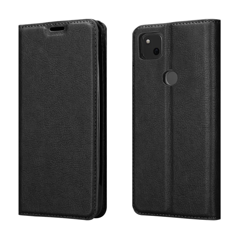 Cadorabo Hülle kompatibel mit Google PIXEL 4A Schutzhülle mit Magnetverschluss, Standfunktion und Kartenfach