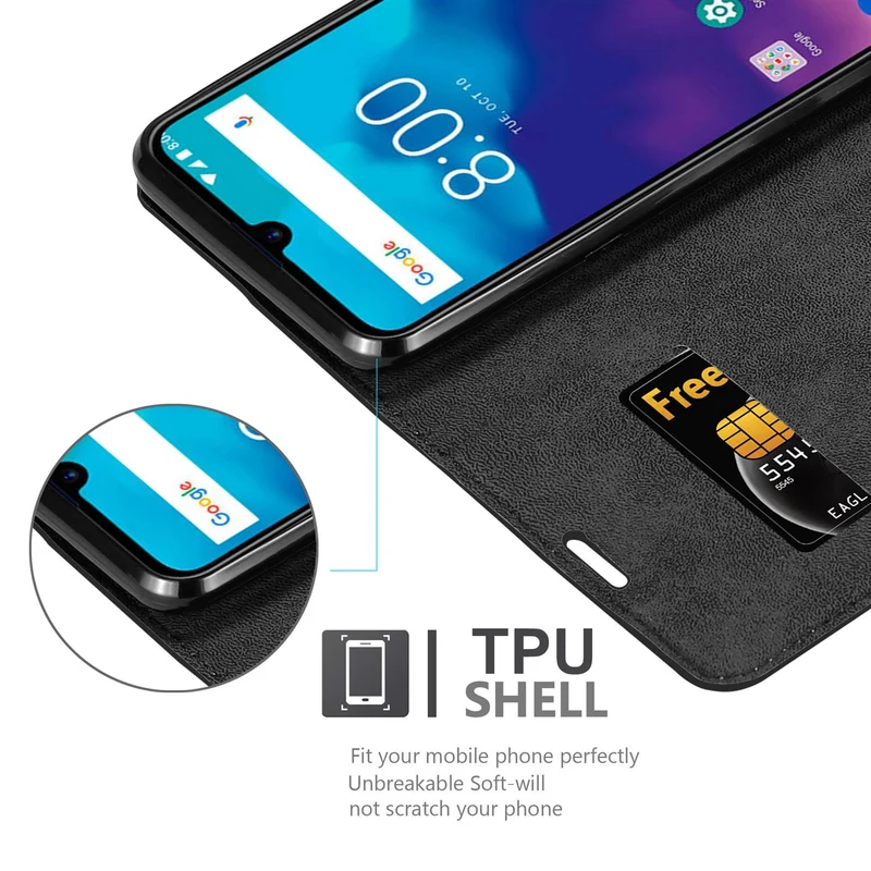 Cadorabo Hülle kompatibel mit ZTE Blade V10 VITA Schutzhülle mit Magnetverschluss, Standfunktion und Kartenfach