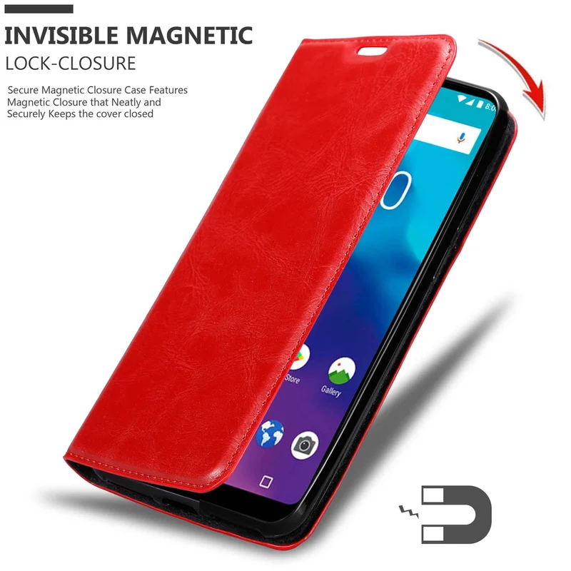 Cadorabo Hülle kompatibel mit ZTE Blade V10 VITA Schutzhülle mit Magnetverschluss, Standfunktion und Kartenfach