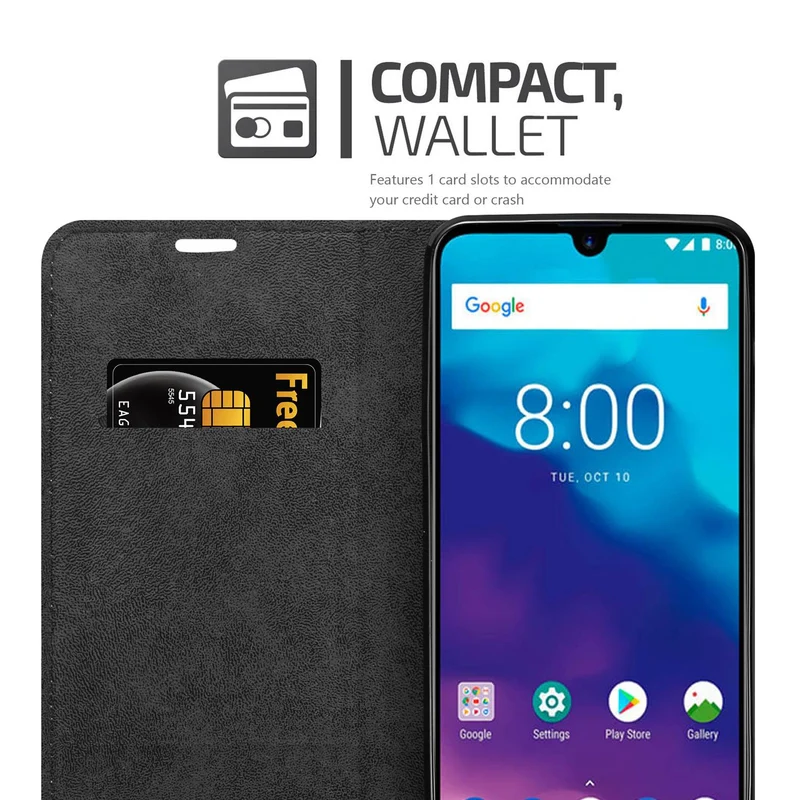 Cadorabo Hülle kompatibel mit ZTE Blade V10 VITA Schutzhülle mit Magnetverschluss, Standfunktion und Kartenfach